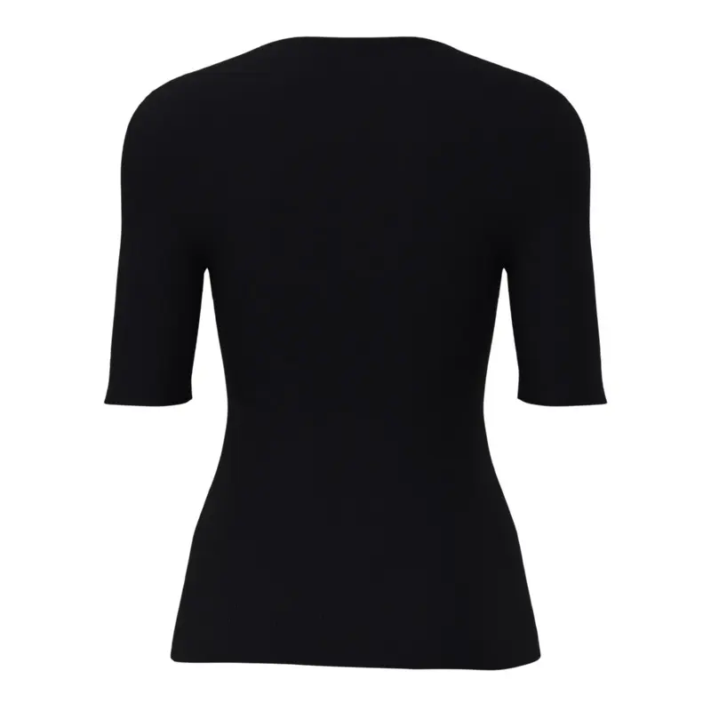 China Women's Short-Sleeve Ribbed Shirt Manufacturer, Supplier