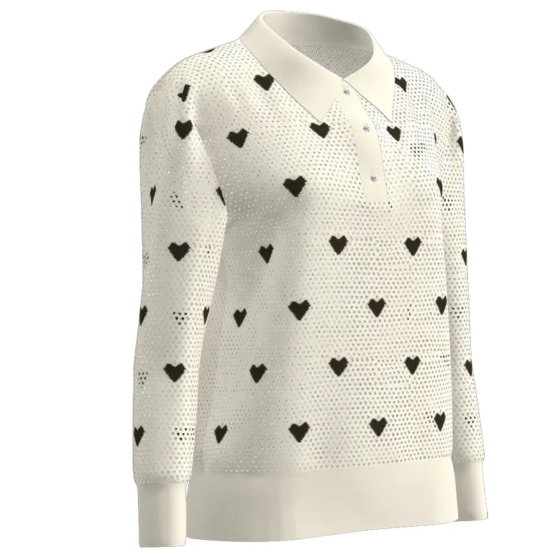 Wholesale Women's Long-Sleeve Wool Polo Shirt Supplier, Suppliers