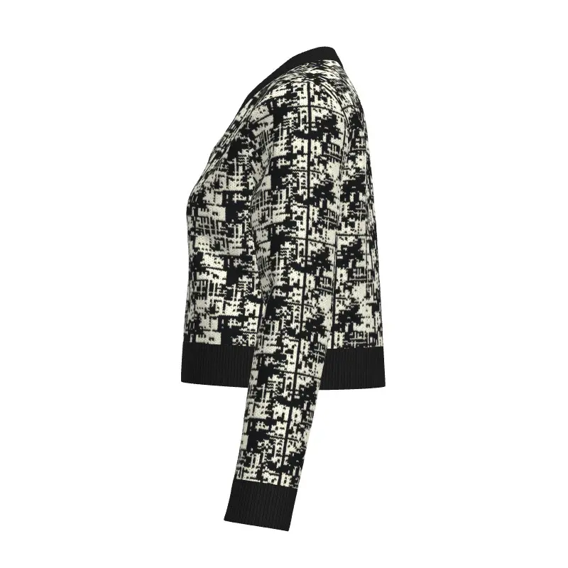 China Merino Jacquard Wool Lady's Cardigan Manufacturers, Factory