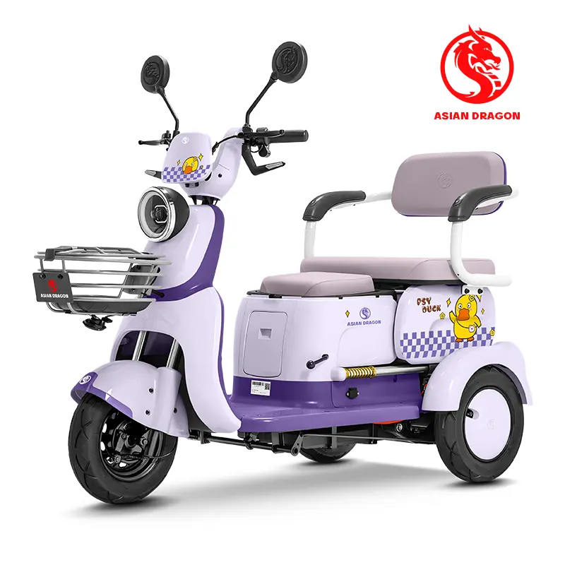 China ASIAN DRAGON Purple Psy Duck Electric Tricycle: Cute Family Rider Manufacturer, Factory
