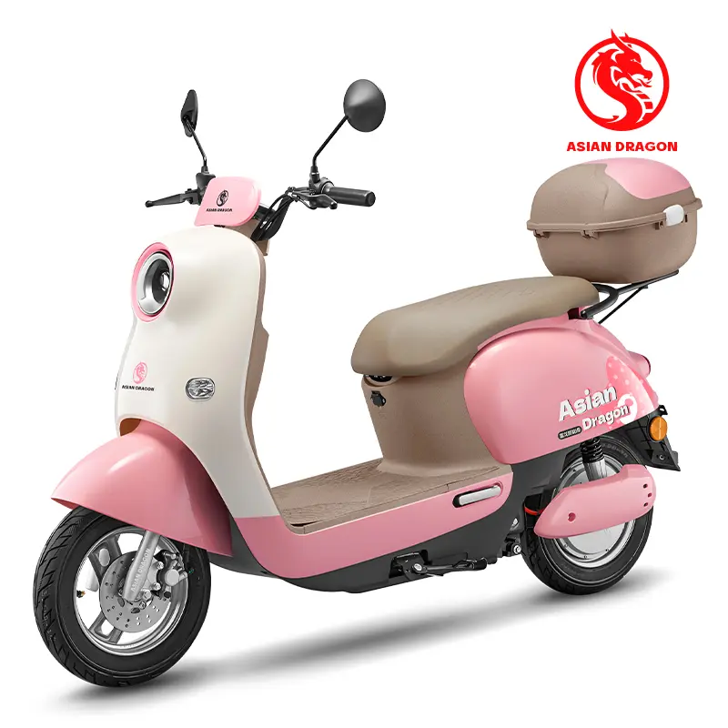 China ASIAN DRAGON Pink-White Electric Motorcycle: Cute Urban Commuter Manufacturers, Supplier