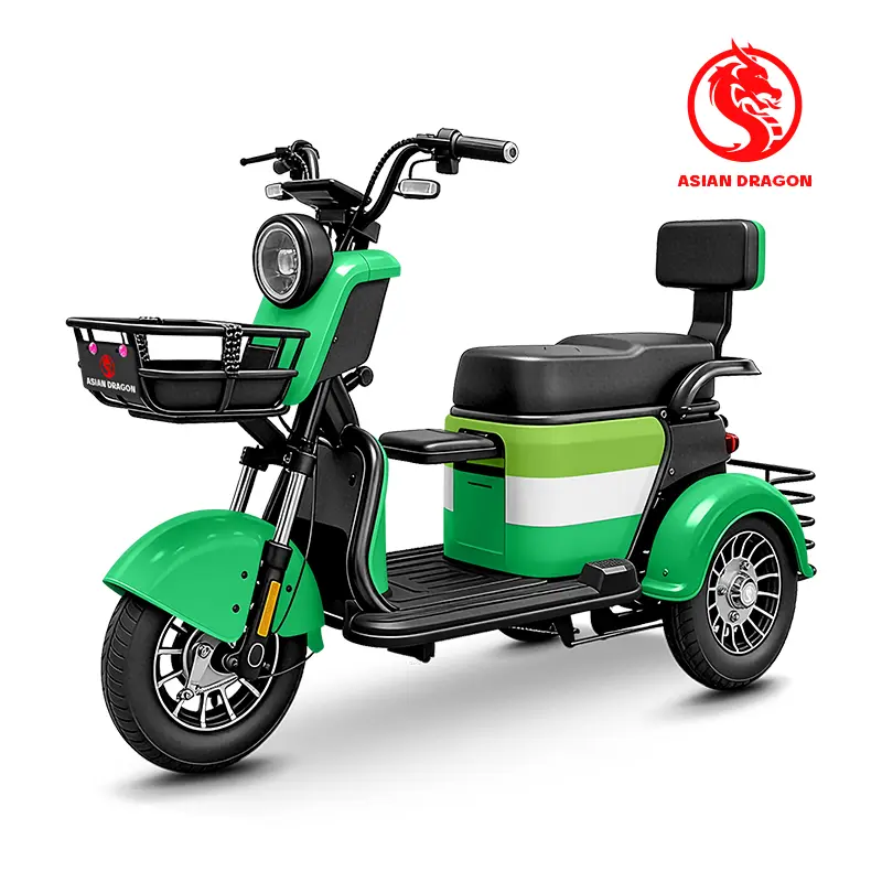 China Suppliers ASIAN DRAGON Tri-Color 3-Wheel Electric Trike - Compact and Stylish Urban Commuter Vehicle from Factory
