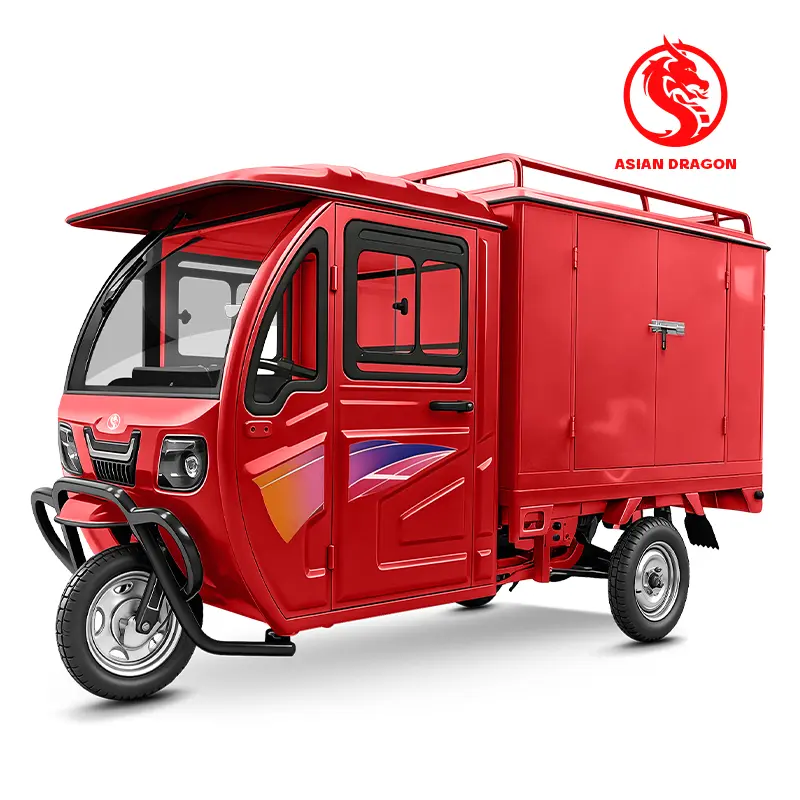 China ASIAN DRAGON White Enclosed Cargo Electric Trike Suppliers, Factory