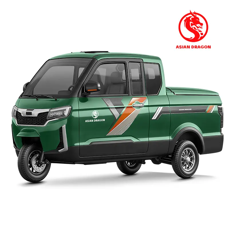 Wholesale ASIAN DRAGON White-Orange Enclosed E-Trike Factories, Factory
