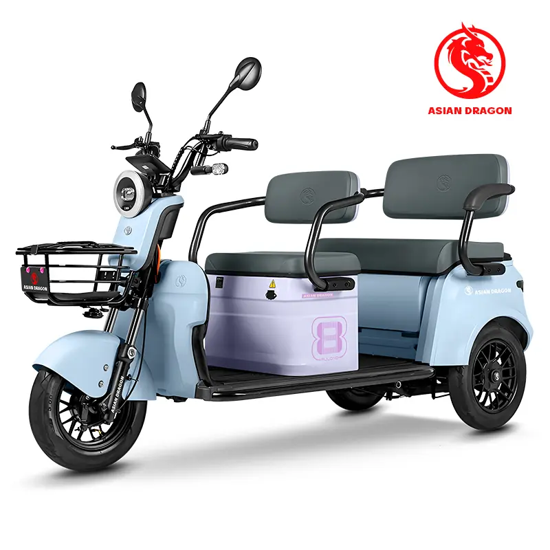 China ASIAN DRAGON Yellow-White Electric Tricycle: Family Commuter Manufacturers, Factories