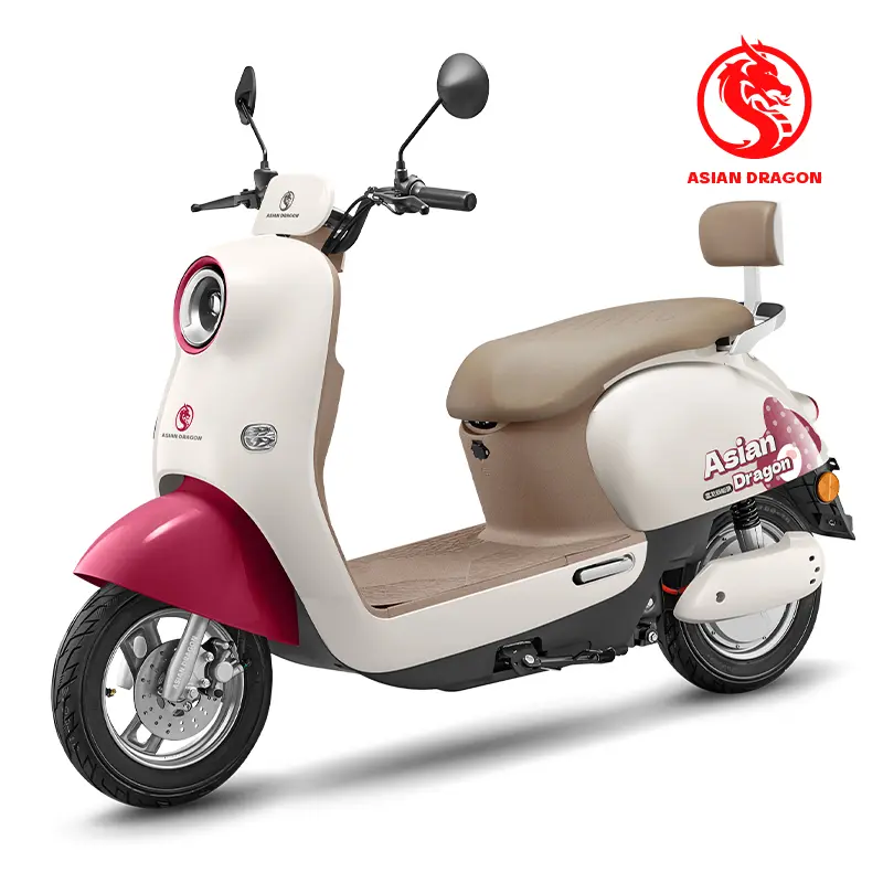 China ASIAN DRAGON Pink-White Electric Motorcycle: Cute Urban Commuter Manufacturers, Supplier
