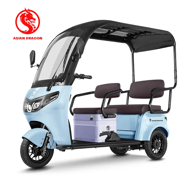China Suppliers ASIAN DRAGON Purple Canopy Electric Tricycle - Stylish Family Commuter from Factory