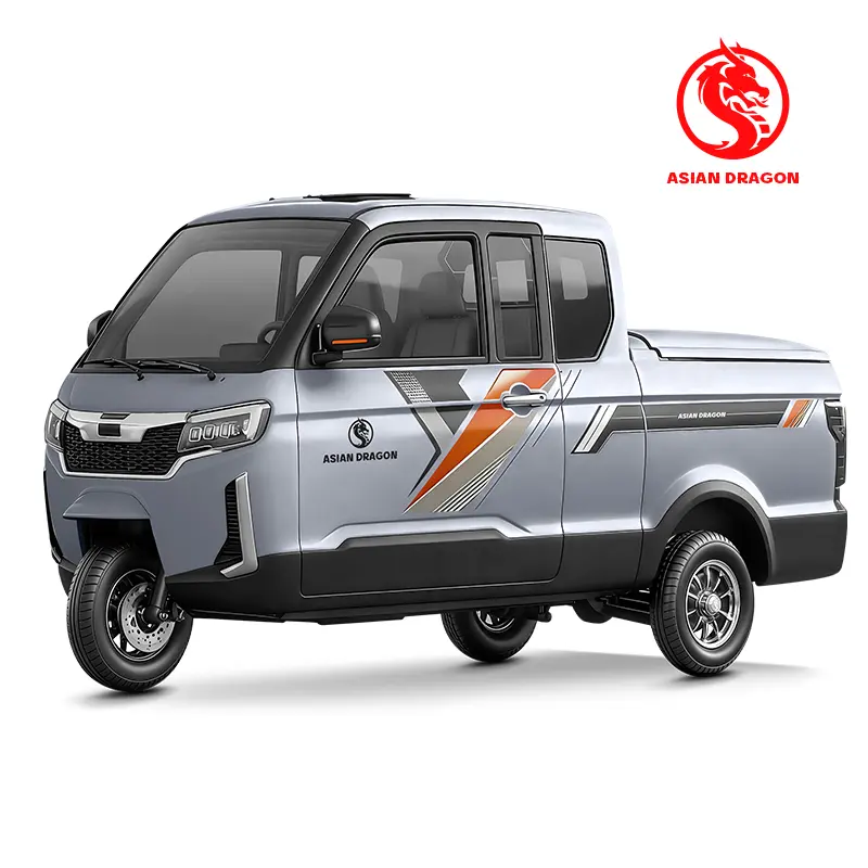 Wholesale ASIAN DRAGON White-Orange Enclosed E-Trike Factories, Factory