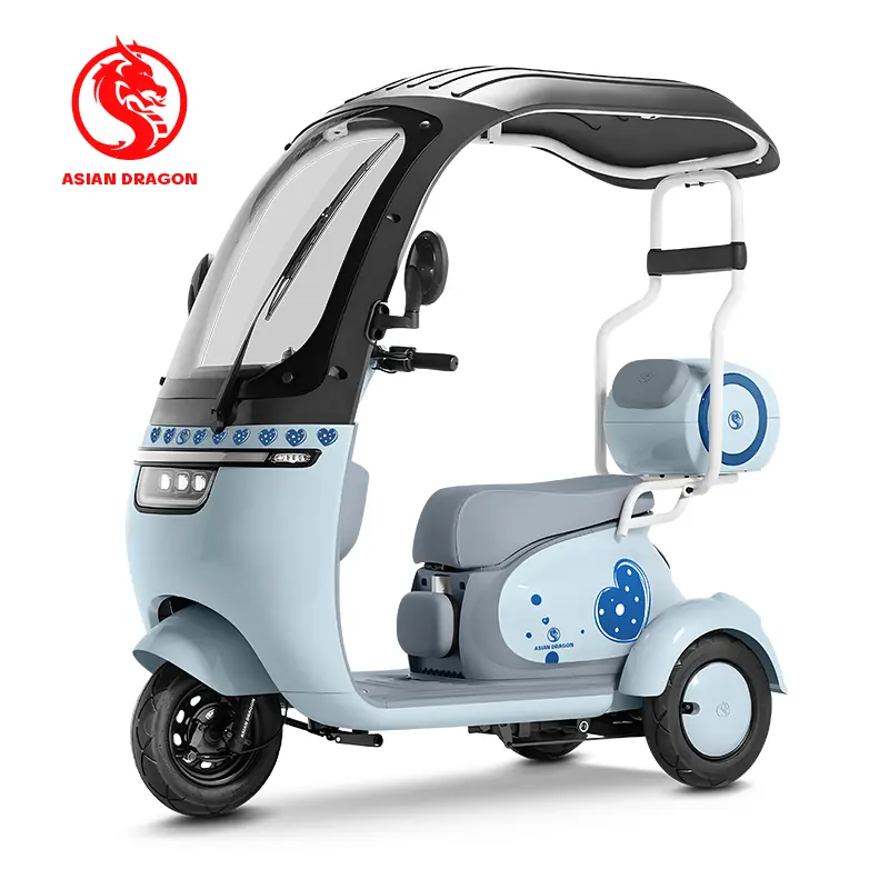 Wholesale ASIAN DRAGON Sky-Blue Canopy Tricycle: Cute Solo Commuter Suppliers, Factory