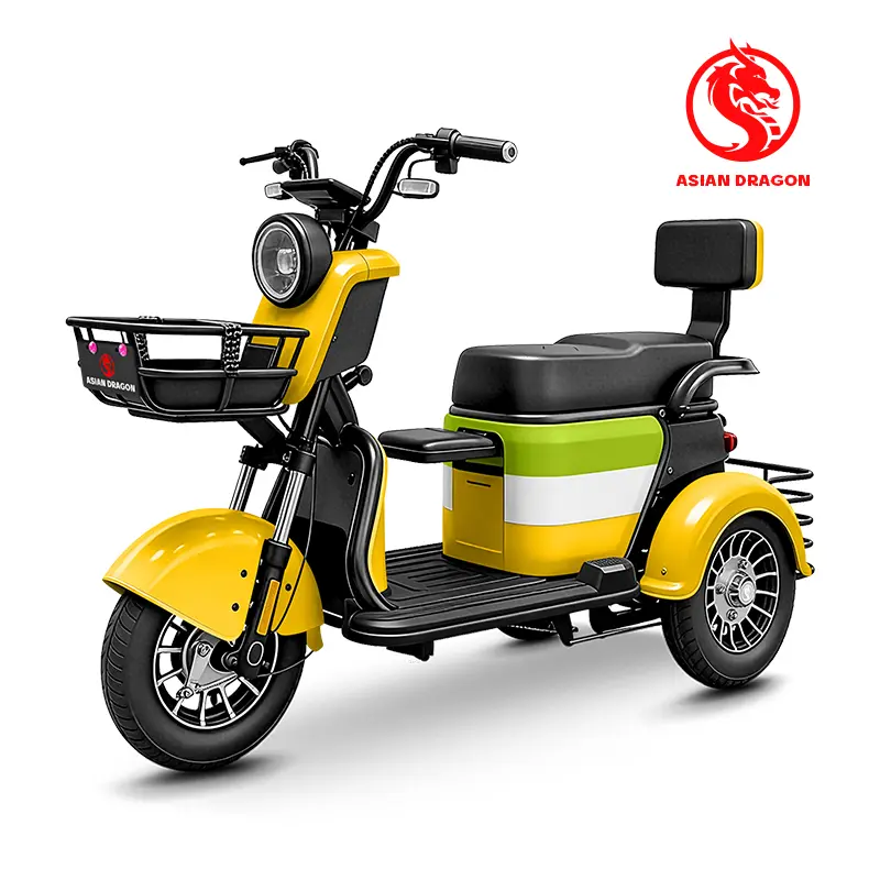 China Suppliers ASIAN DRAGON Tri-Color 3-Wheel Electric Trike - Compact and Stylish Urban Commuter Vehicle from Factory