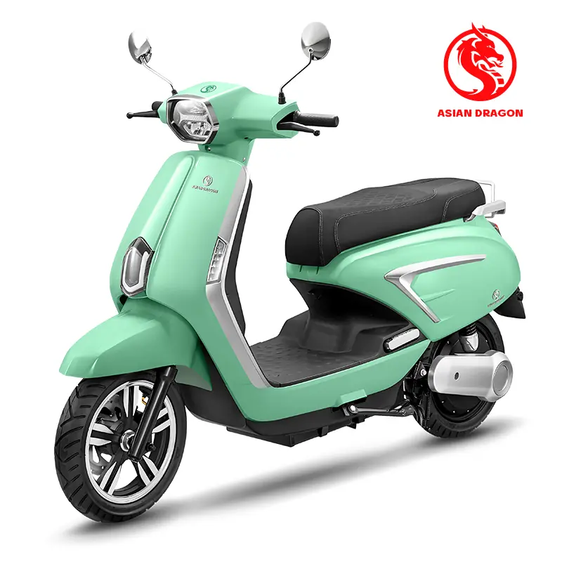 China ASIAN DRAGON Mint-Green Electric Motorcycle: Elegant Urban Commuter Manufacturer, Supplier