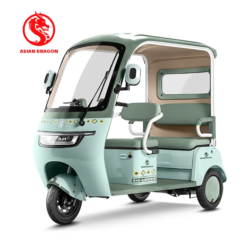 Wholesale ASIAN DRAGON Mint-Green Enclosed Tricycle: Family Commuter Manufacturers, Manufacturer