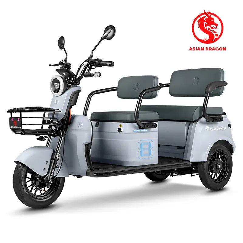 China ASIAN DRAGON Yellow-White Electric Tricycle: Family Commuter Manufacturers, Factories