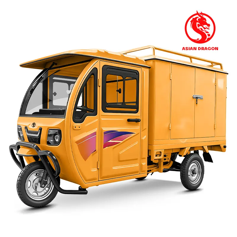 China ASIAN DRAGON White Enclosed Cargo Electric Trike Suppliers, Factory
