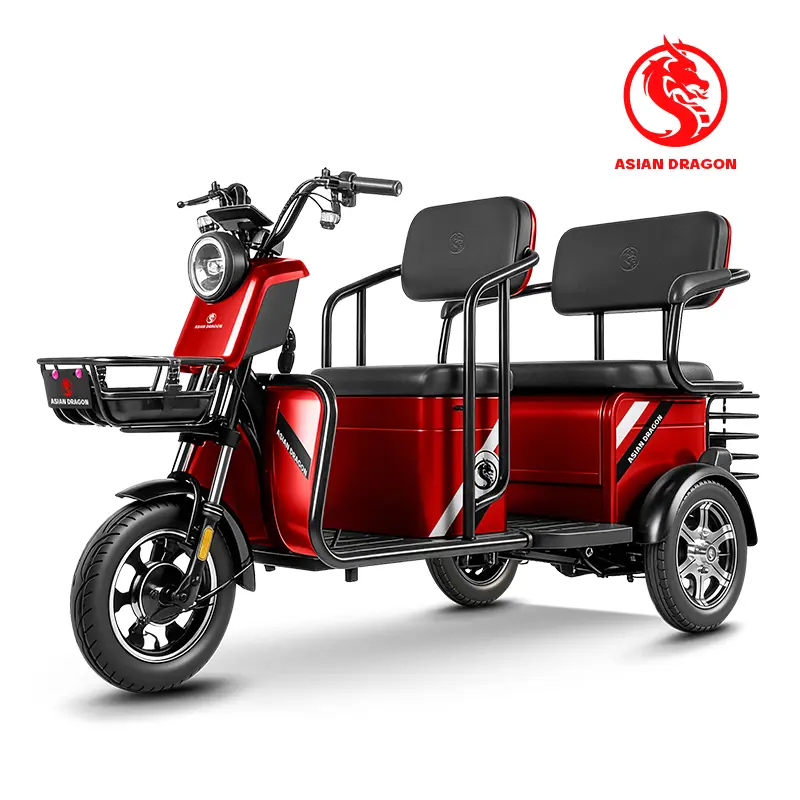 Wholesale ASIAN DRAGON Red 2-Seater Electric Cargo Trike Manufacturers, Factory