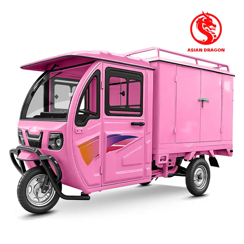 China ASIAN DRAGON White Enclosed Cargo Electric Trike Suppliers, Factory