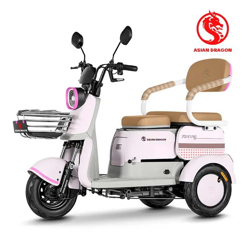 Wholesale ASIAN DRAGON Pink-Beige Electric Tricycle: Cute Family Rider Manufacturer, Factories