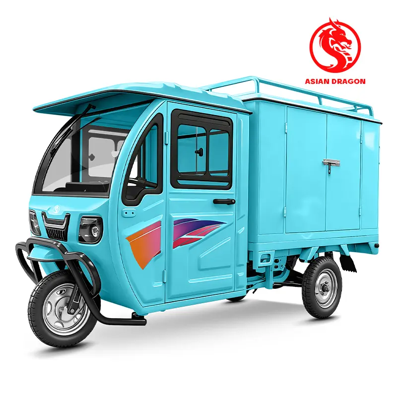 China ASIAN DRAGON White Enclosed Cargo Electric Trike Suppliers, Factory