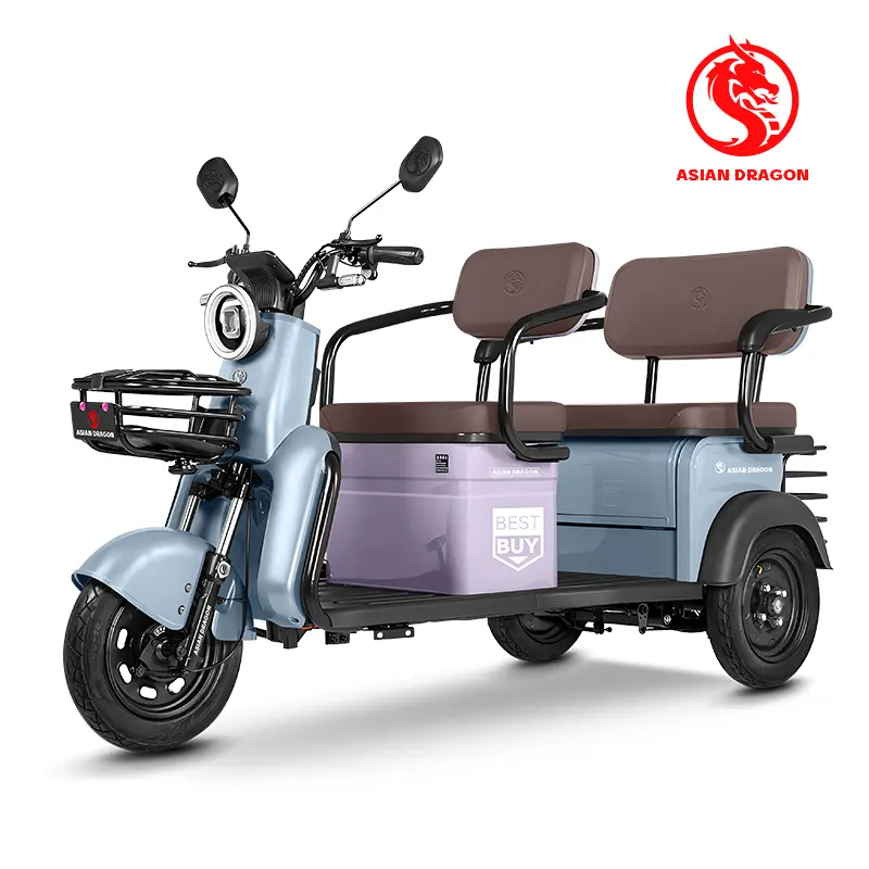 China ASIAN DRAGON Mint-Green Electric Tricycle: Family Commuter Manufacturer, Factories
