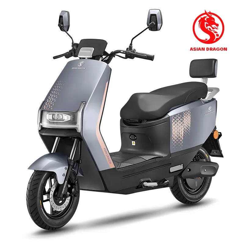 China Suppliers Factory: ASIAN DRAGON Gray-Orange Electric Motorcycle for Sleek Urban Commuting