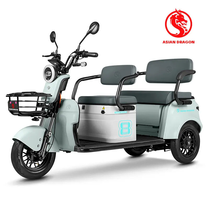 China ASIAN DRAGON Yellow-White Electric Tricycle: Family Commuter Manufacturers, Factories