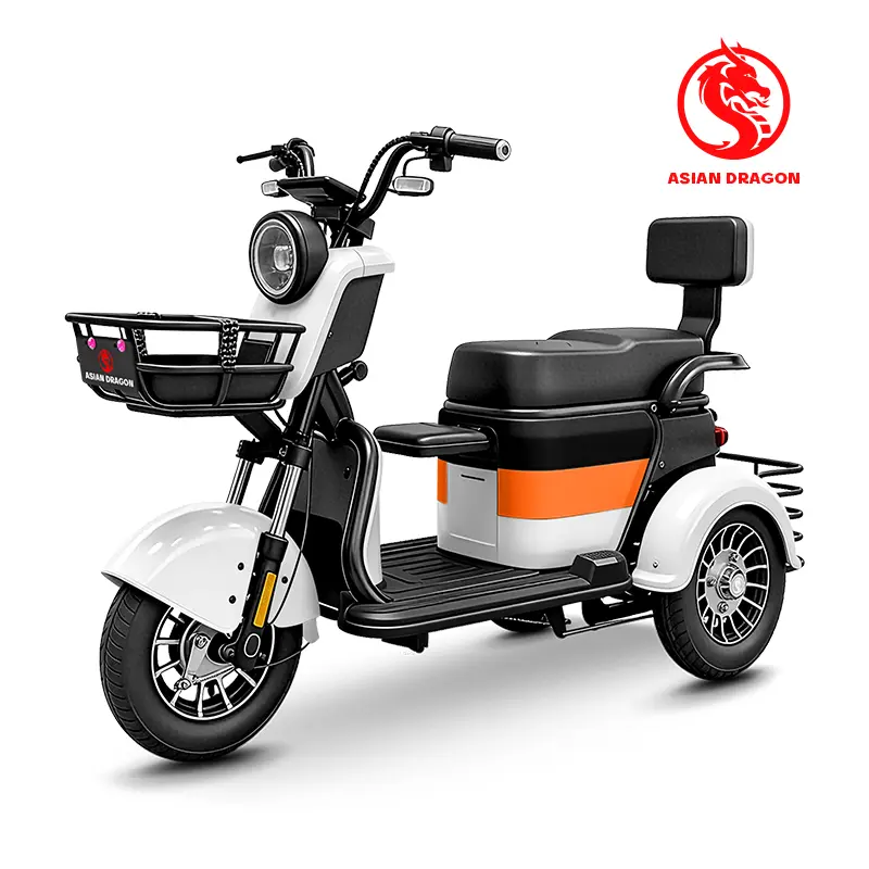 China Suppliers ASIAN DRAGON Tri-Color 3-Wheel Electric Trike - Compact and Stylish Urban Commuter Vehicle from Factory