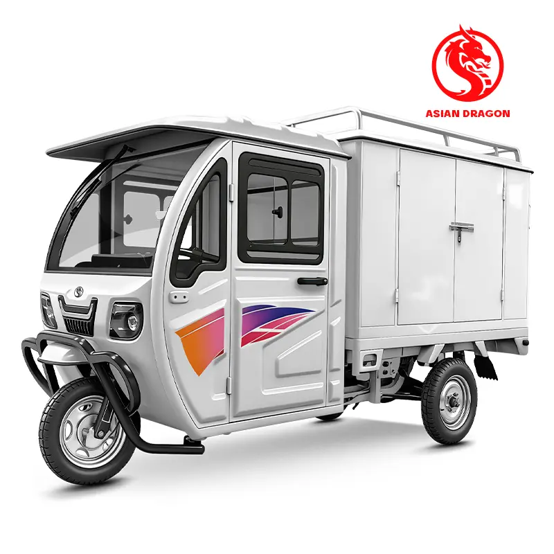 China ASIAN DRAGON White Enclosed Cargo Electric Trike Suppliers, Factory