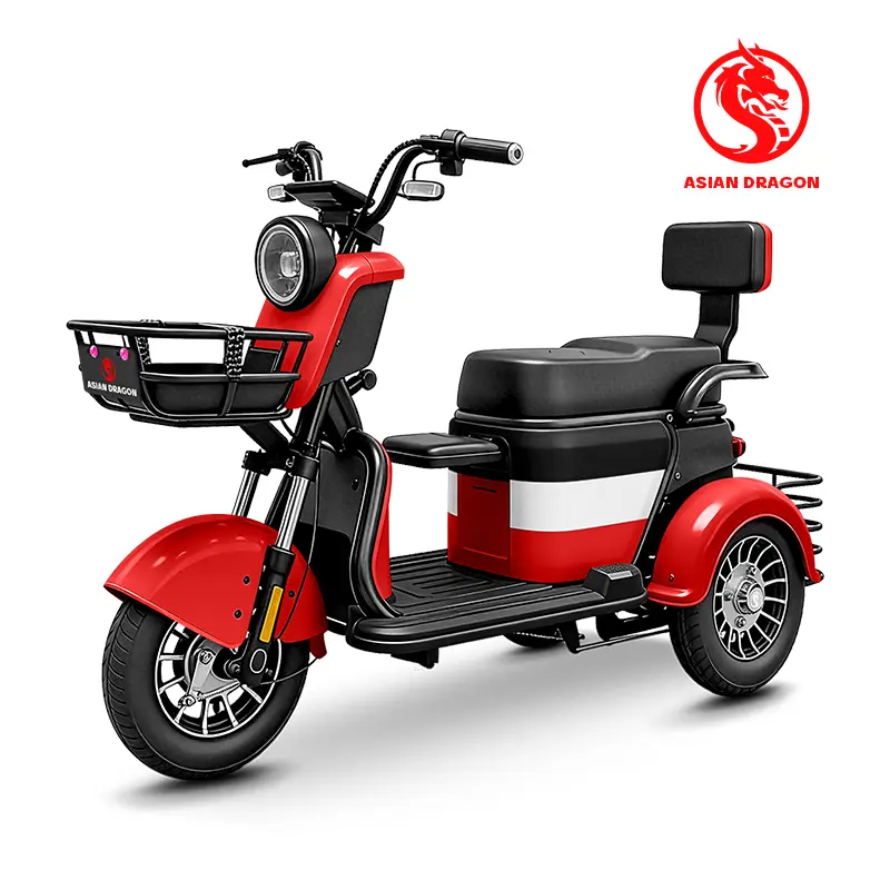 China Suppliers ASIAN DRAGON Tri-Color 3-Wheel Electric Trike - Compact and Stylish Urban Commuter Vehicle from Factory