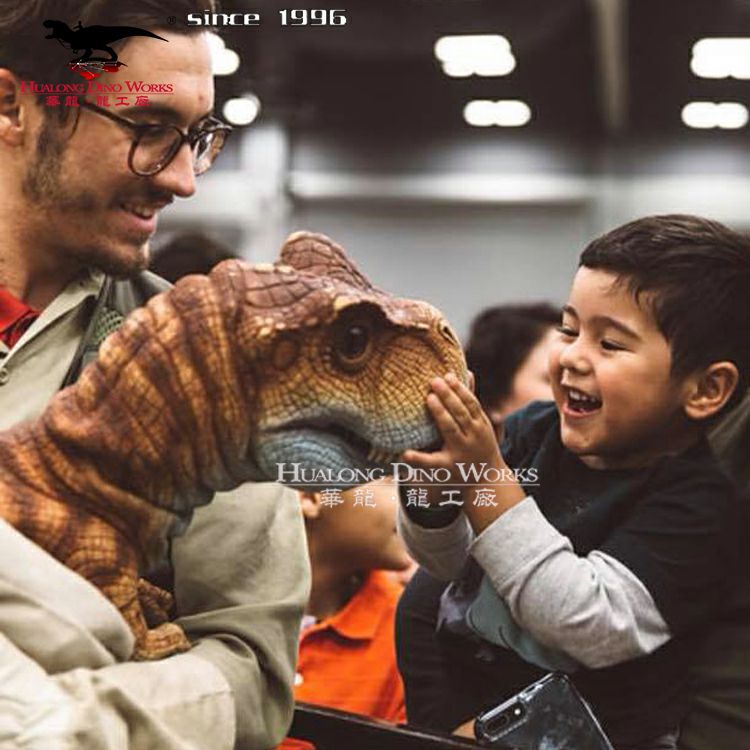 Buy Animatronic Dinosaur Hand Puppet Hualong Technology for Stage Show Interactive Performance Suppliers, Factories