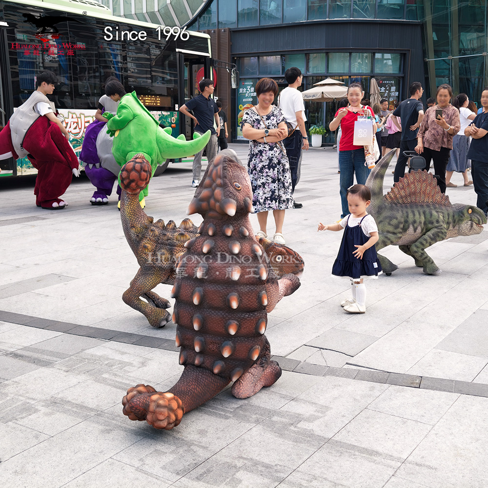 High-Quality Intelligent Walking Dinosaur Baby Four-Legged Dino Robot Dog Walking Animatronic Mascot for Stadium Attraction Manufacturers, Supplier