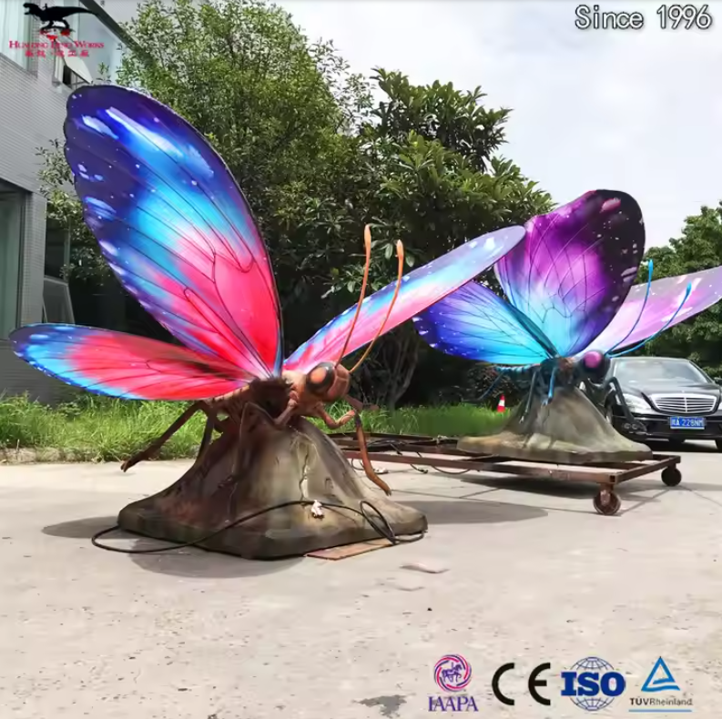 High-Quality Interactive Animatronic Insect Exhibit - Lifelike Moving Butterfly with Flapping Wings & Antenna Movements, Waterproof Outdoor Display for Science Museums/Educational Parks  Suppliers, Factory