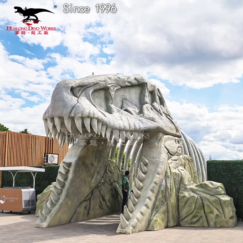15 meter dinosaur entrance gate for Jurassic theme park