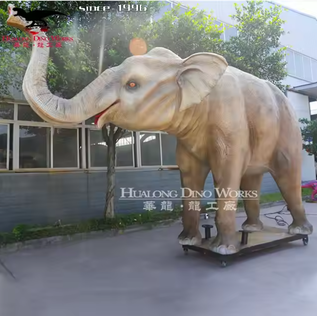 High-Quality Life-Size Animatronic African Elephant - Realistic Silicone Skin with Flapping Ears & Roaring Sound, Waterproof Outdoor Design for Amusement Parks/Zoos (CE Certified) Supplier, Suppliers