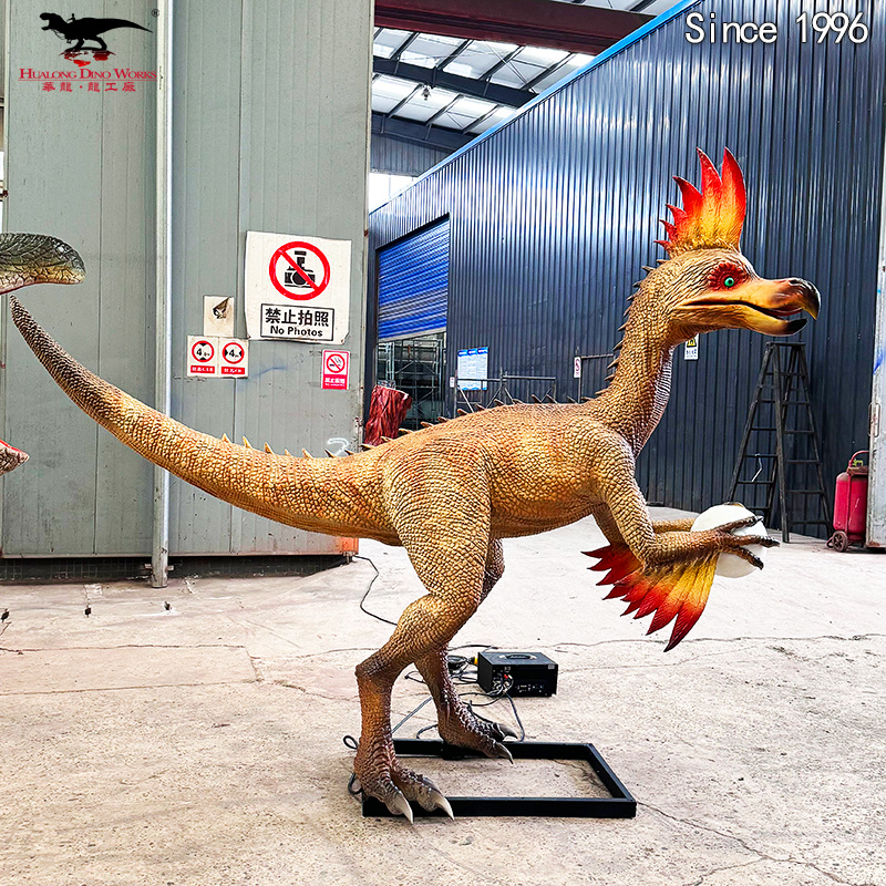 Finished life size dinosaur