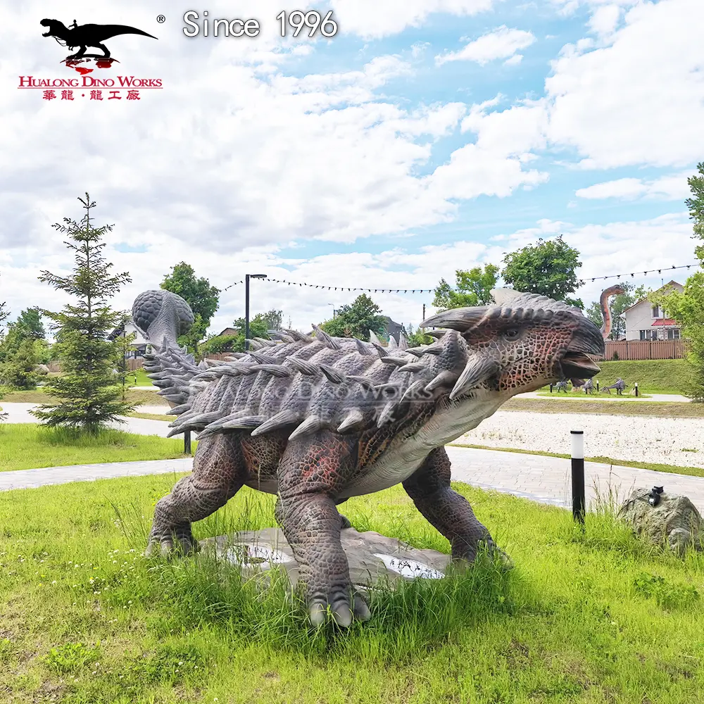 Animatronic Ankylosaurus armored dinosaur for theme park attraction