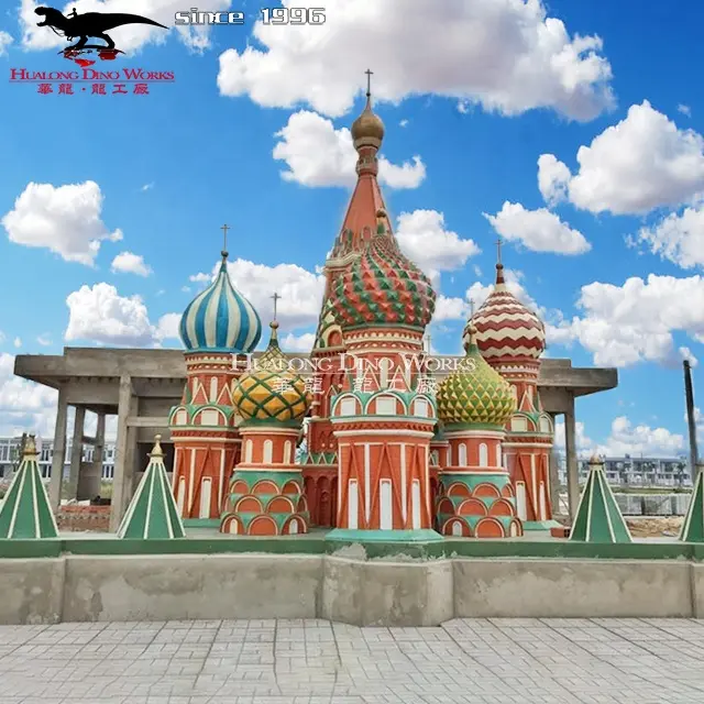 Fiberglass miniature landscape for plaza and mall decoration