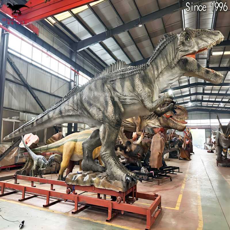 High-Quality Robotic Realistic Carcharodontosaurus Slide On The Rail Manufacturer, Factories