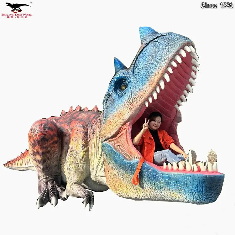 Animatronic dinosaur interactive photo chair for malls