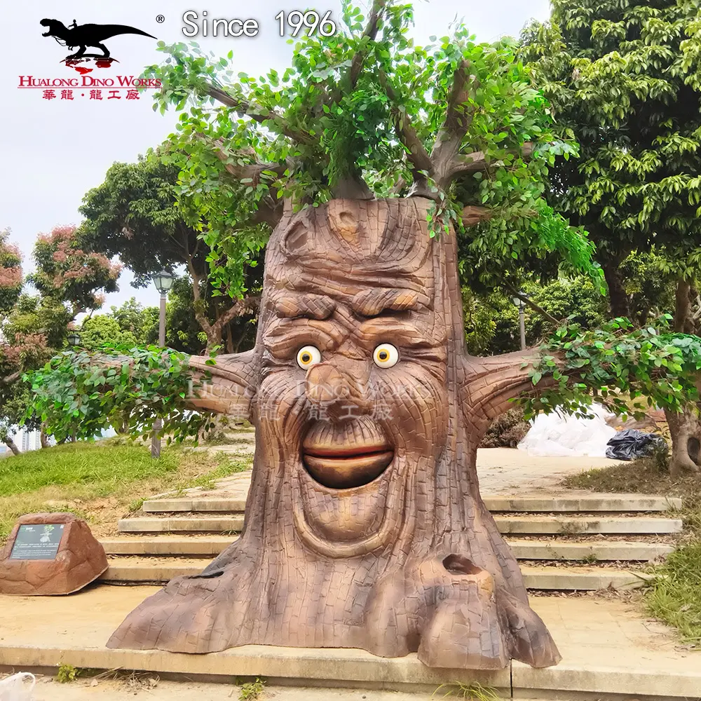 Animatronic talking tree for children's storytelling attraction