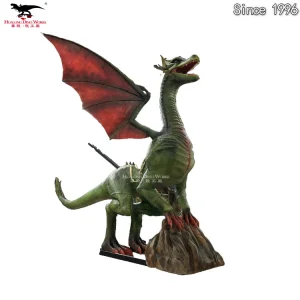 Buy Animatronic Dragon Statue - Outdoor Decoration with Realistic Roaring Sound, Flashing LED Eyes & Weatherproof Silicone Skin for Garden/Theme Park Manufacturers, Factories