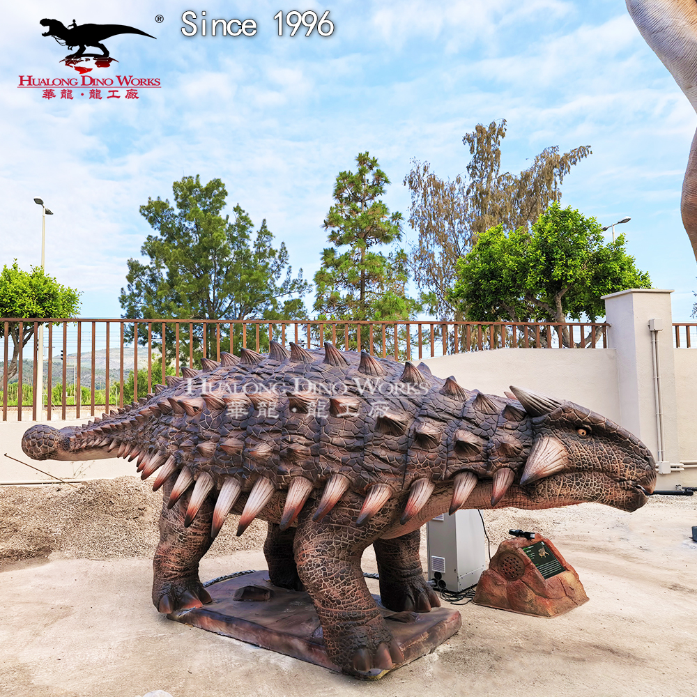 Buy Armored Dinosaur Animatronic Ankylosaurus Model for Theme Park Attraction Manufacturers, Factories