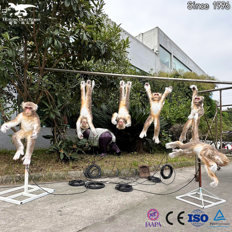 High-Quality Animatronic Monkey with Blinking Eyes & Realistic Sounds - Waterproof Animatronic animal Simulation Animal Model for Zoo, Jungle Park, Mall Display Manufacturers, Suppliers