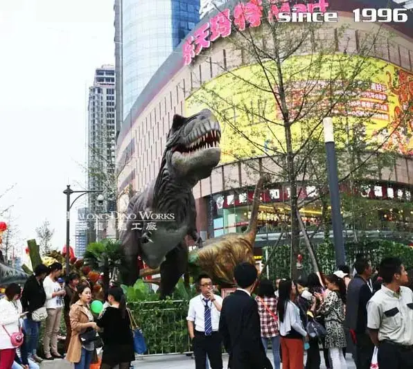 Mall dinosaur exhibition for family visitors