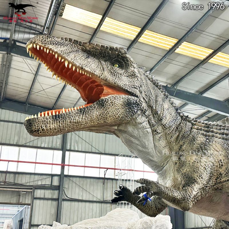 High-Quality Robotic Realistic Carcharodontosaurus Slide On The Rail Manufacturer, Factories