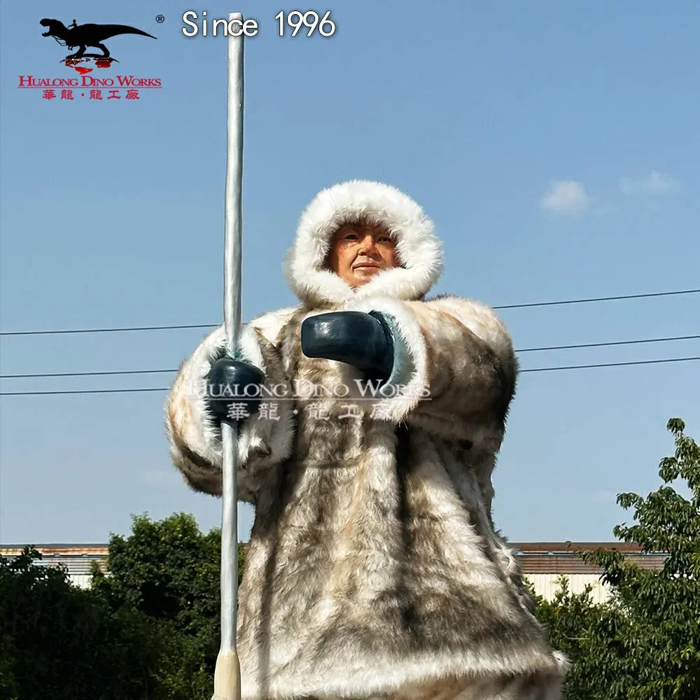 Lifelike silicone figure sculpture for museum display