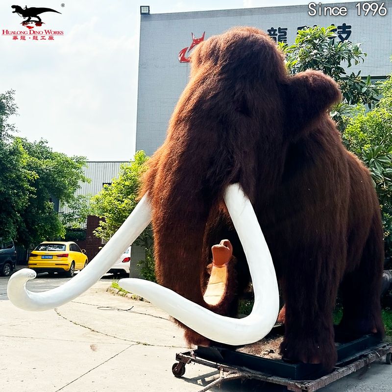 High-Quality Animatronic Mammoth Model Hualong Technology for Park Zoo Ice Age Themed Attraction Manufacturer, Suppliers