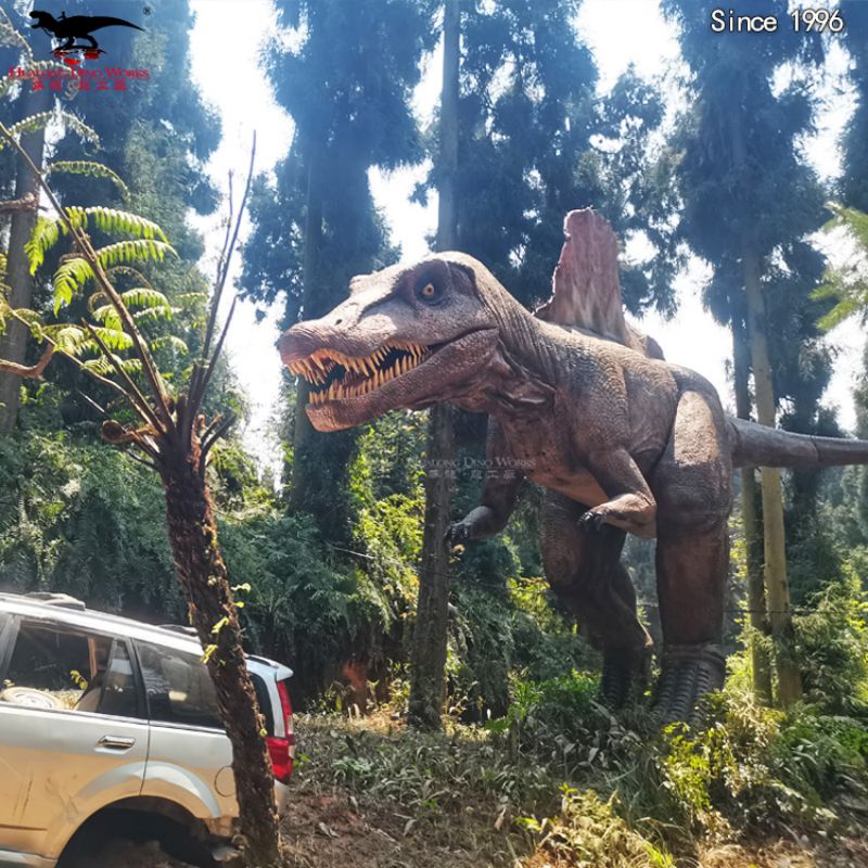 High-Quality 16 Meters Animatronic Spinosaurus Attack A Car In Adventure Park Suppliers, Factory