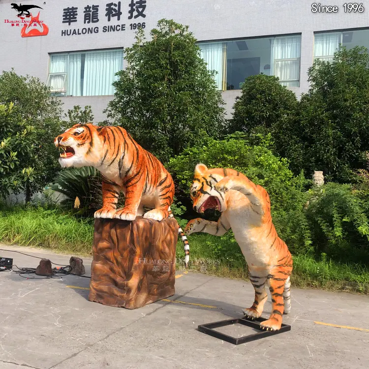Weatherproof animatronic tiger for theme park and museum