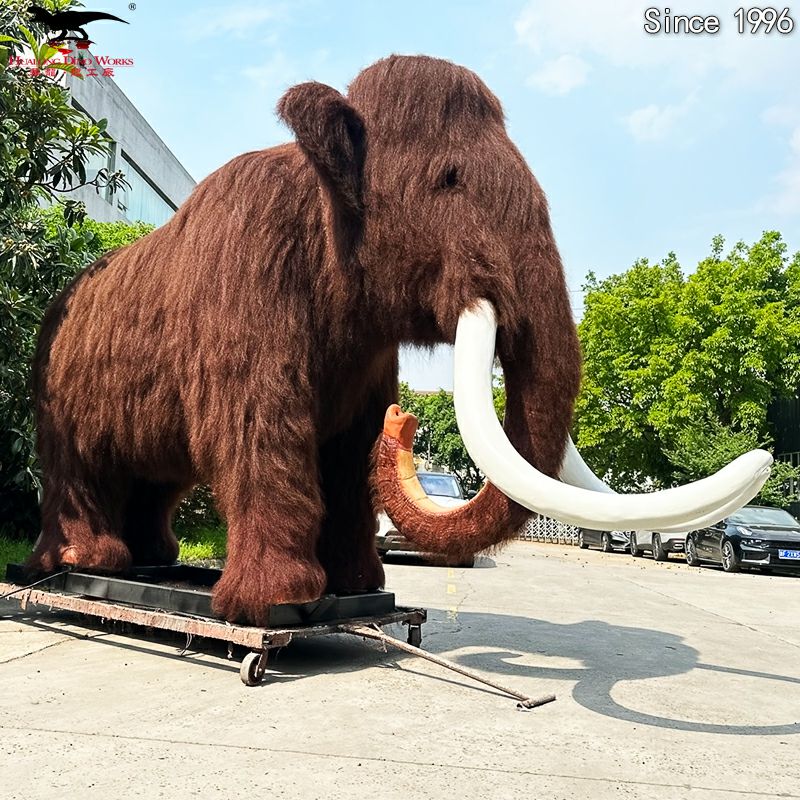 High-Quality Animatronic Mammoth Model Hualong Technology for Park Zoo Ice Age Themed Attraction Manufacturer, Suppliers