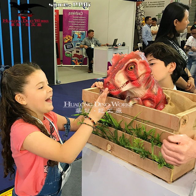 Buy Animatronic Dinosaur Hand Puppet Hualong Technology for Stage Show Interactive Performance Suppliers, Factories